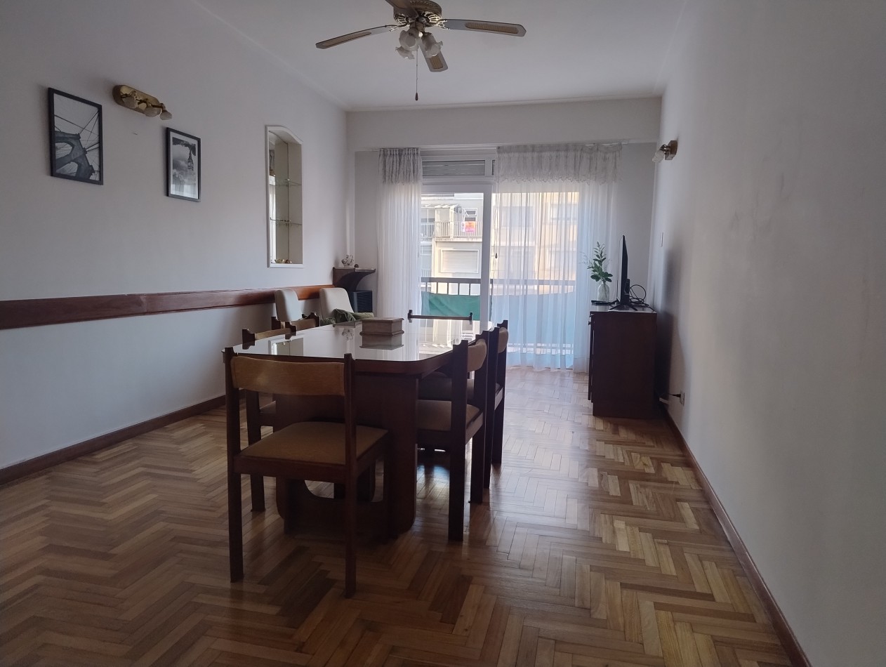 Departamento 3 amb mas dependencia al frente con balcon y cochera plaza colon 